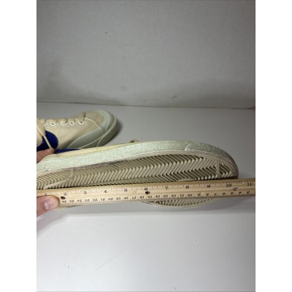 Vintage Nike Shoes Mens Size 7.5 White Blue Waffle Canvas Made In Korea 70s 80s